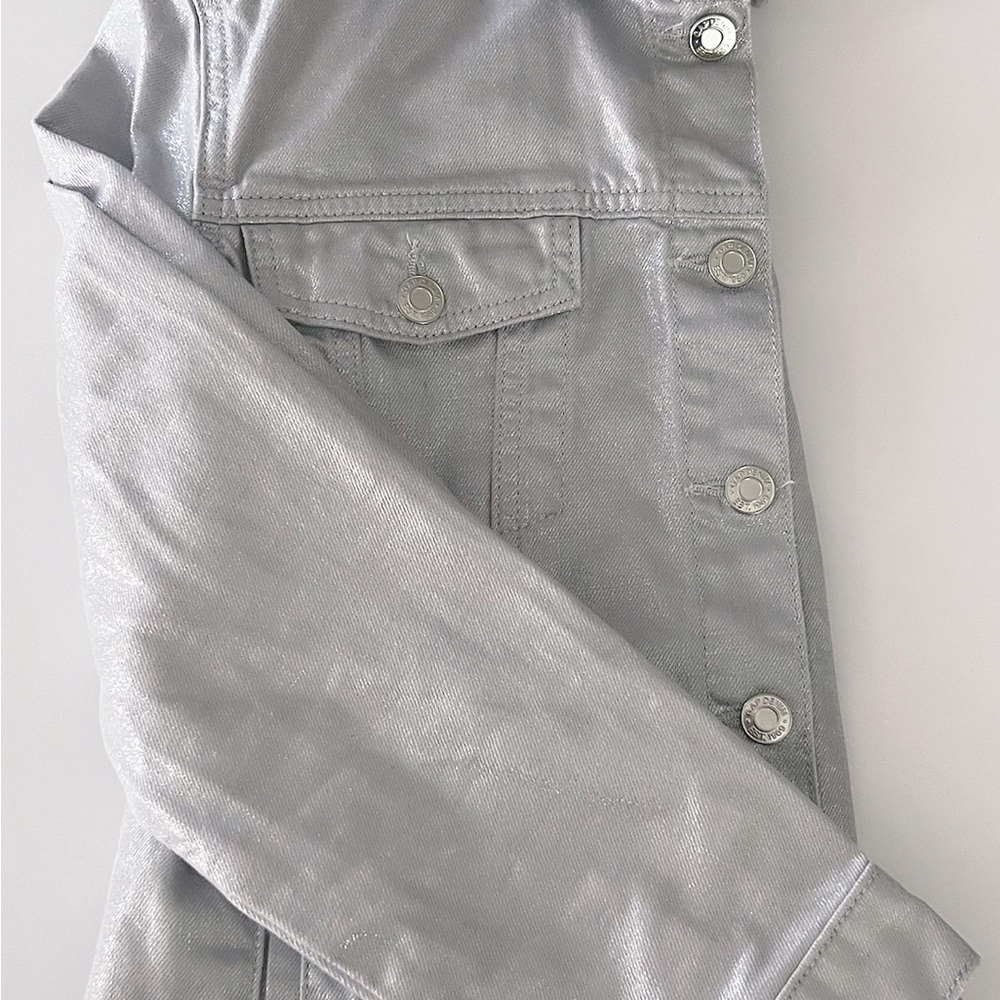 Gap Kids Metallic Shine Denim Jacket - Picture 4 of 6